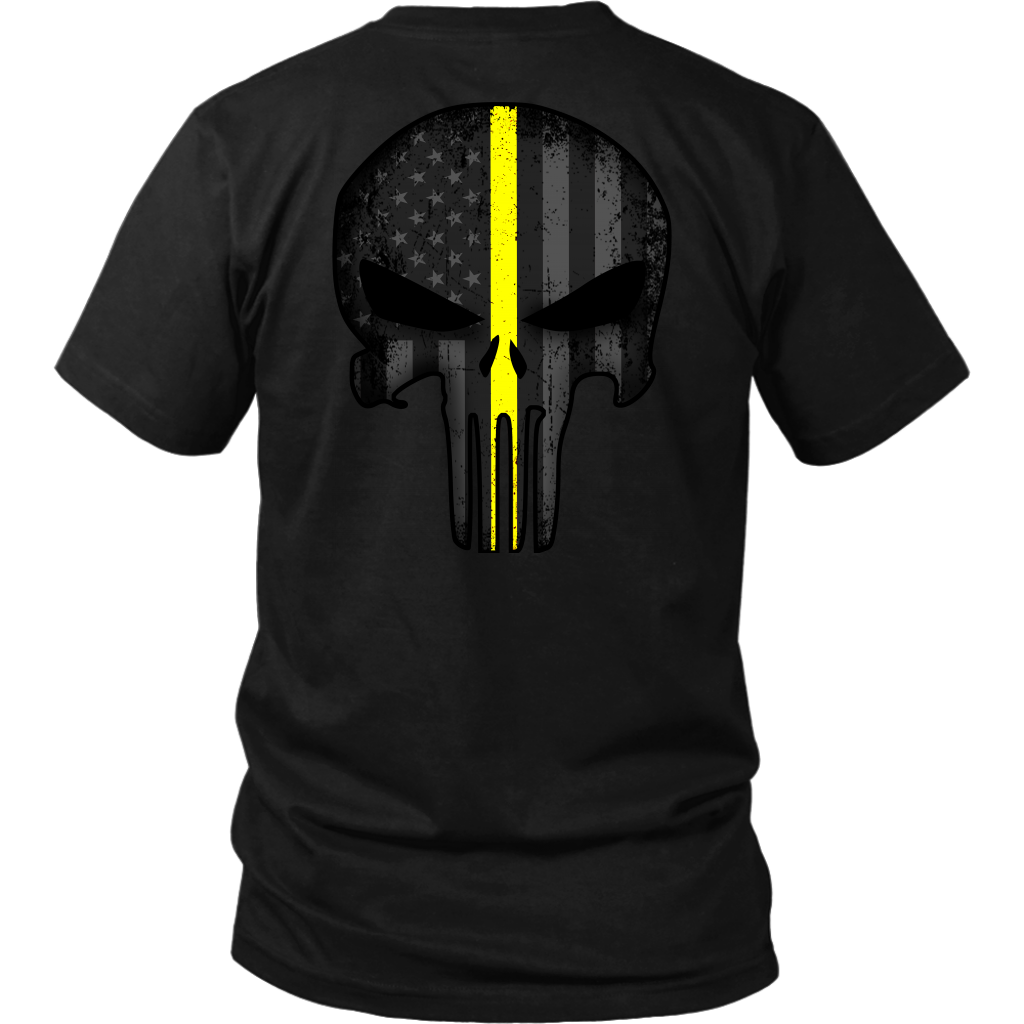 Thin Yellow Line Skull Double Side Shirt