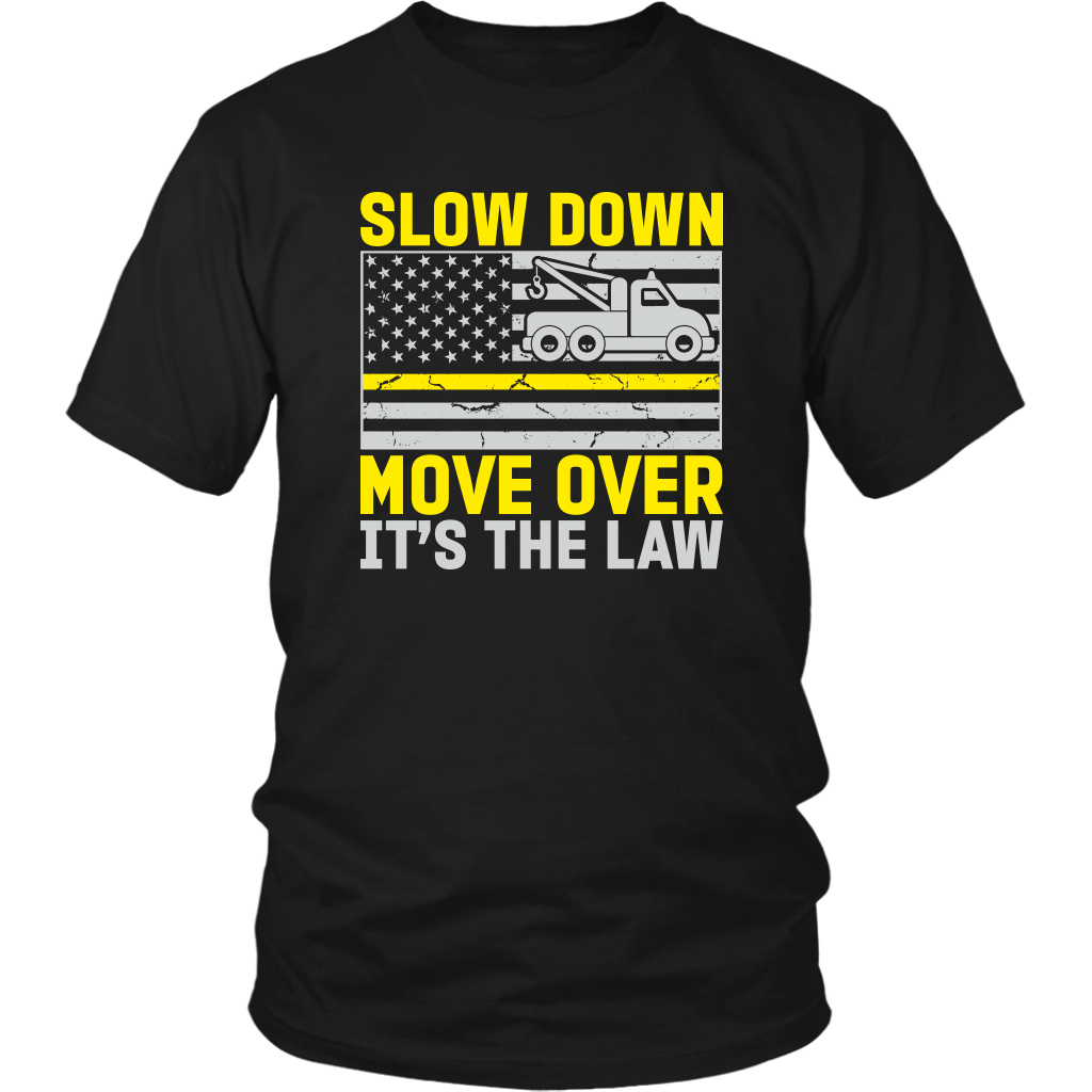 US Flag Thin Yellow Line Tow Truck Driver