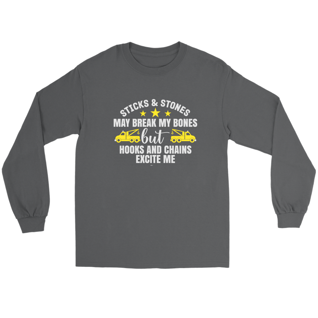 Hooks and Chains Excite Me Funny Tow Truck Driver Sayings - view 3