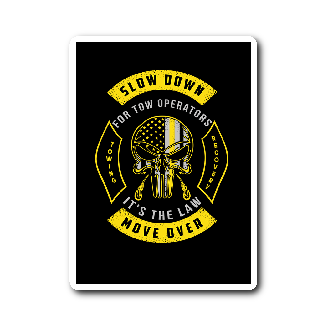 Slow Down Move Over Sticker