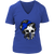 Skull with Messy Bun and Police Flag Mask Shirt