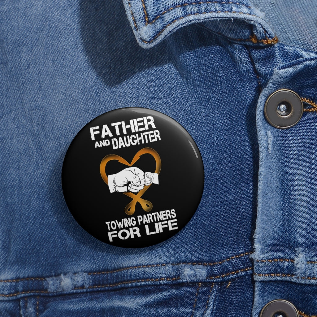 Father and Daughter Pin Buttons - view 2