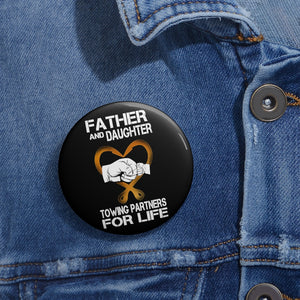 Father and Daughter Pin Buttons