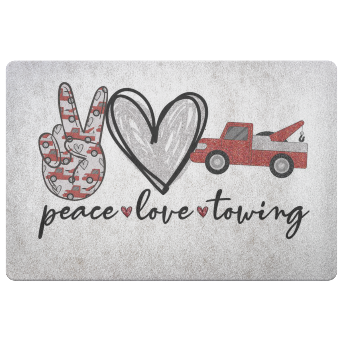 Peace Love Towign Doormat