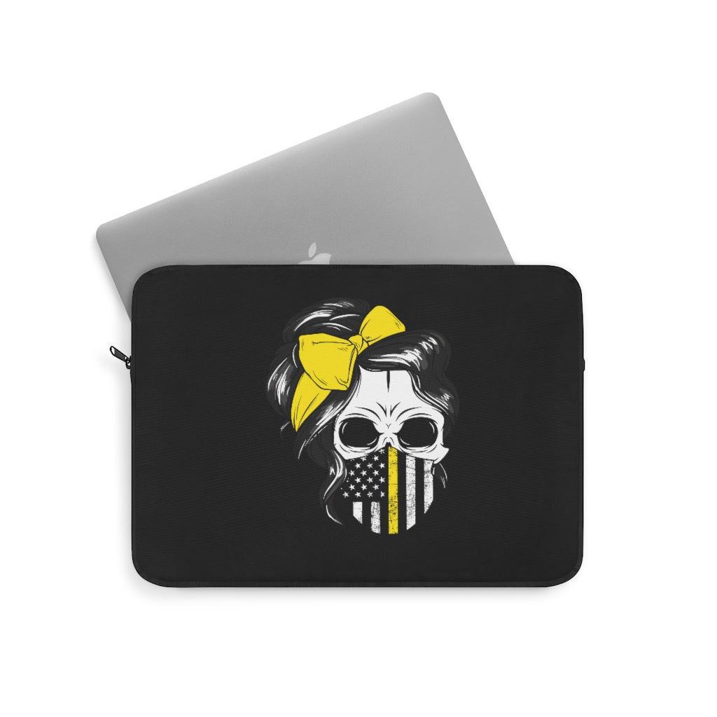Thin Yellow Line Laptop Sleeve - view 2