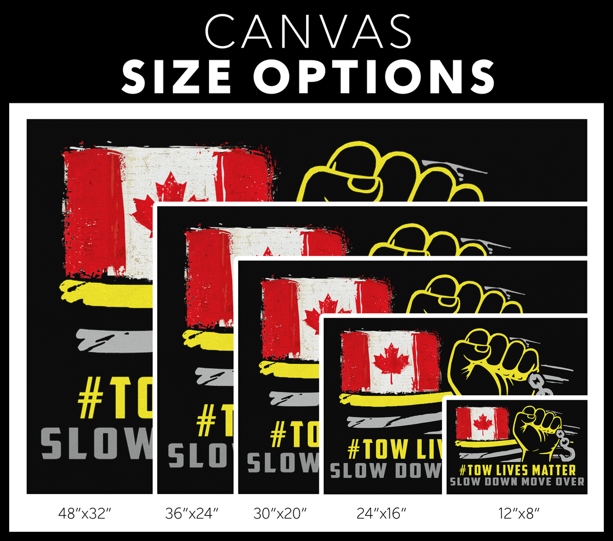 #Towlivesmatter Canvas - Canadian Version - view 3