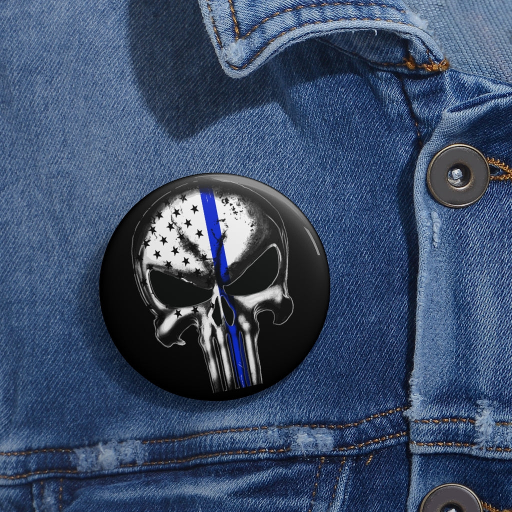Thin Blue Line Pin Buttons - view 2