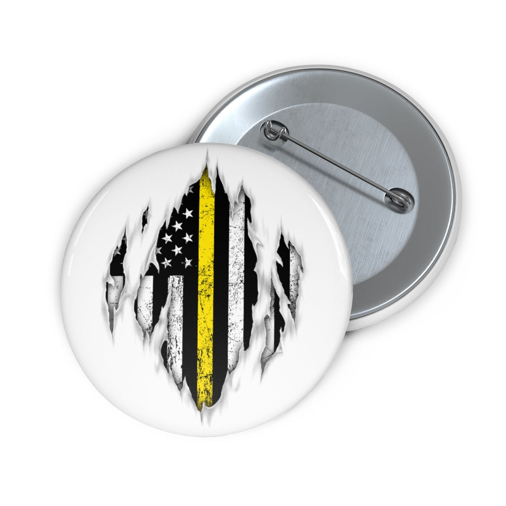 Thin Yellow Line Pin Buttons