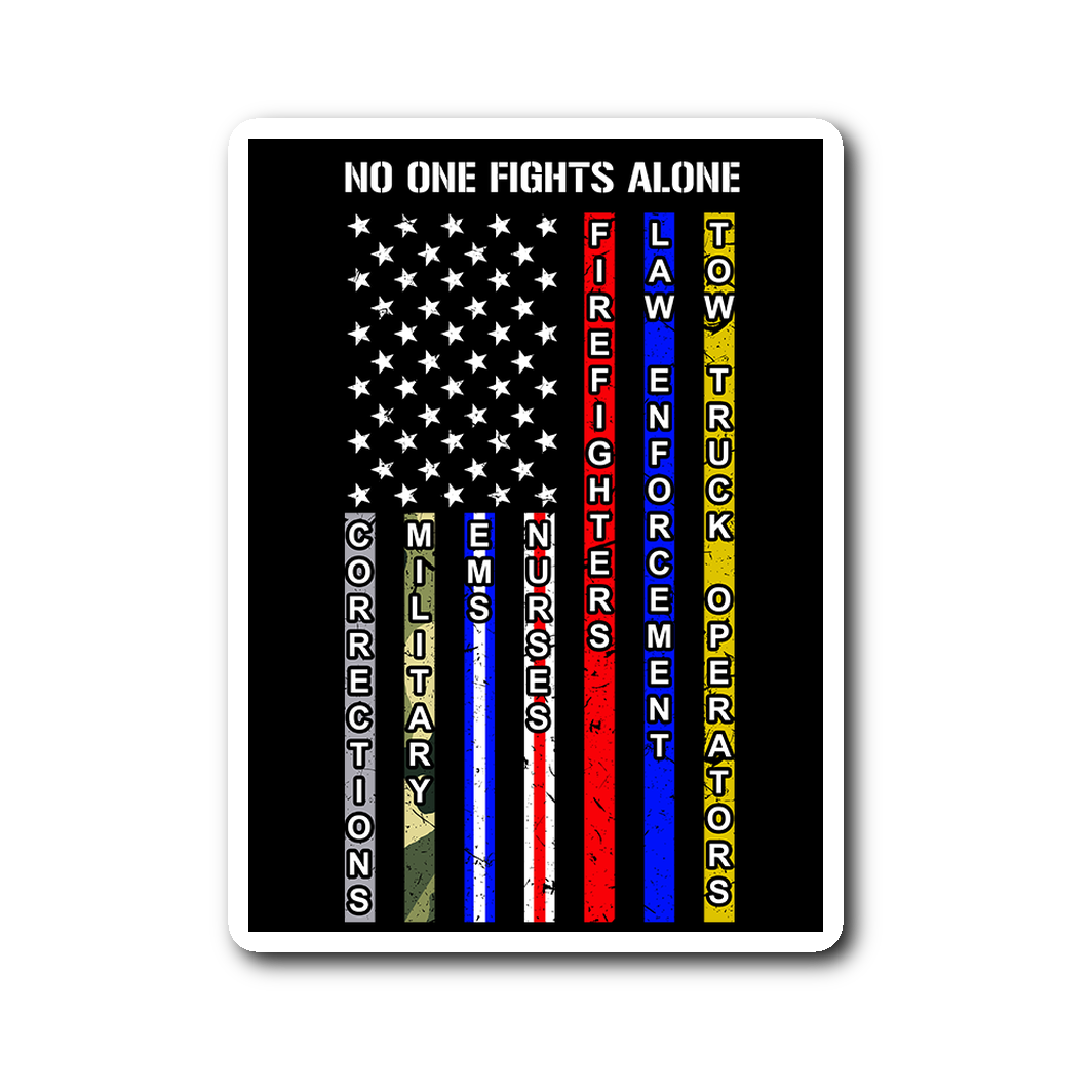 No One Fights Alone Sticker