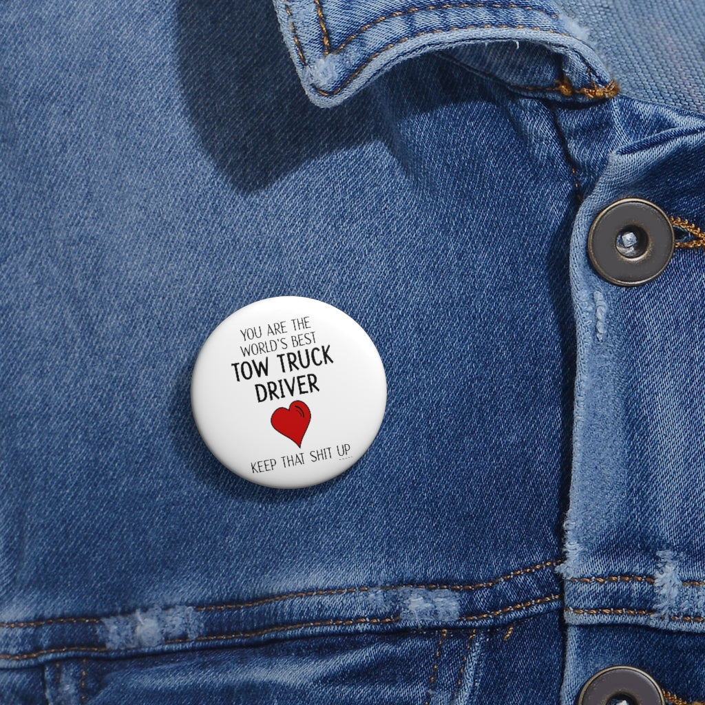 Tow Truck Driver Pin Buttons - view 4