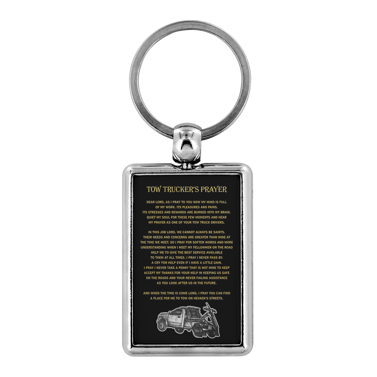 Tow Trucker Prayer Keychain - view 2