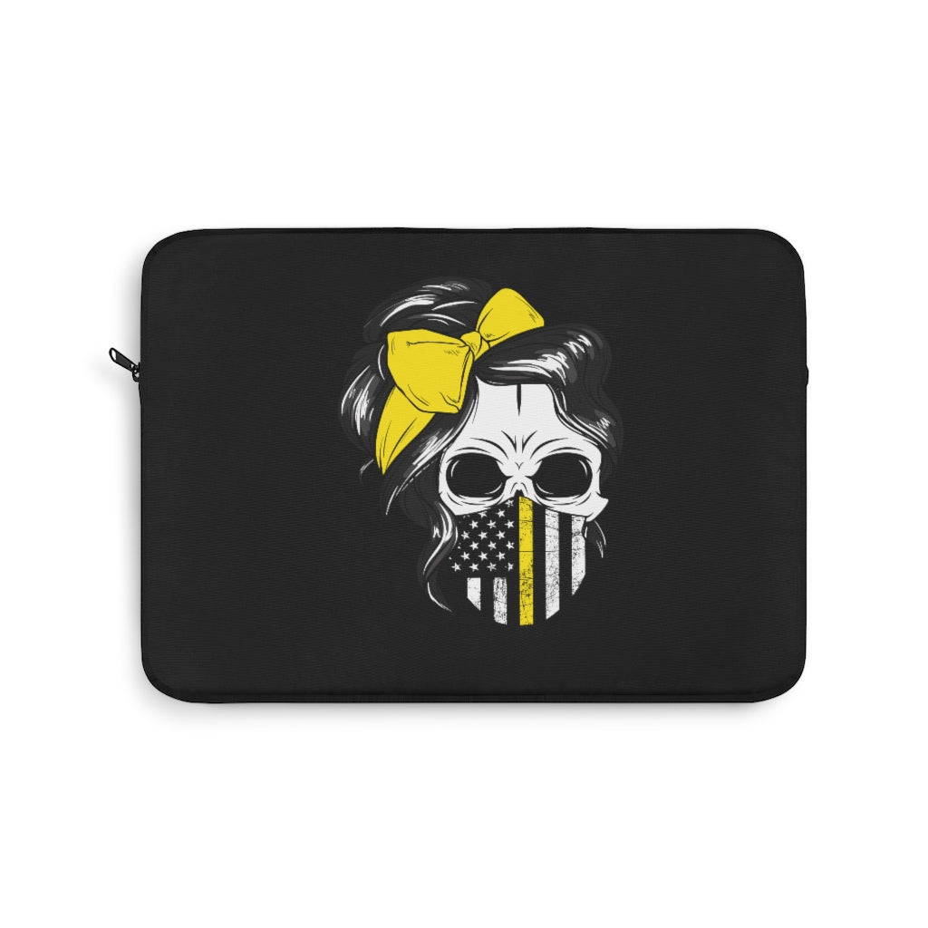 Thin Yellow Line Laptop Sleeve