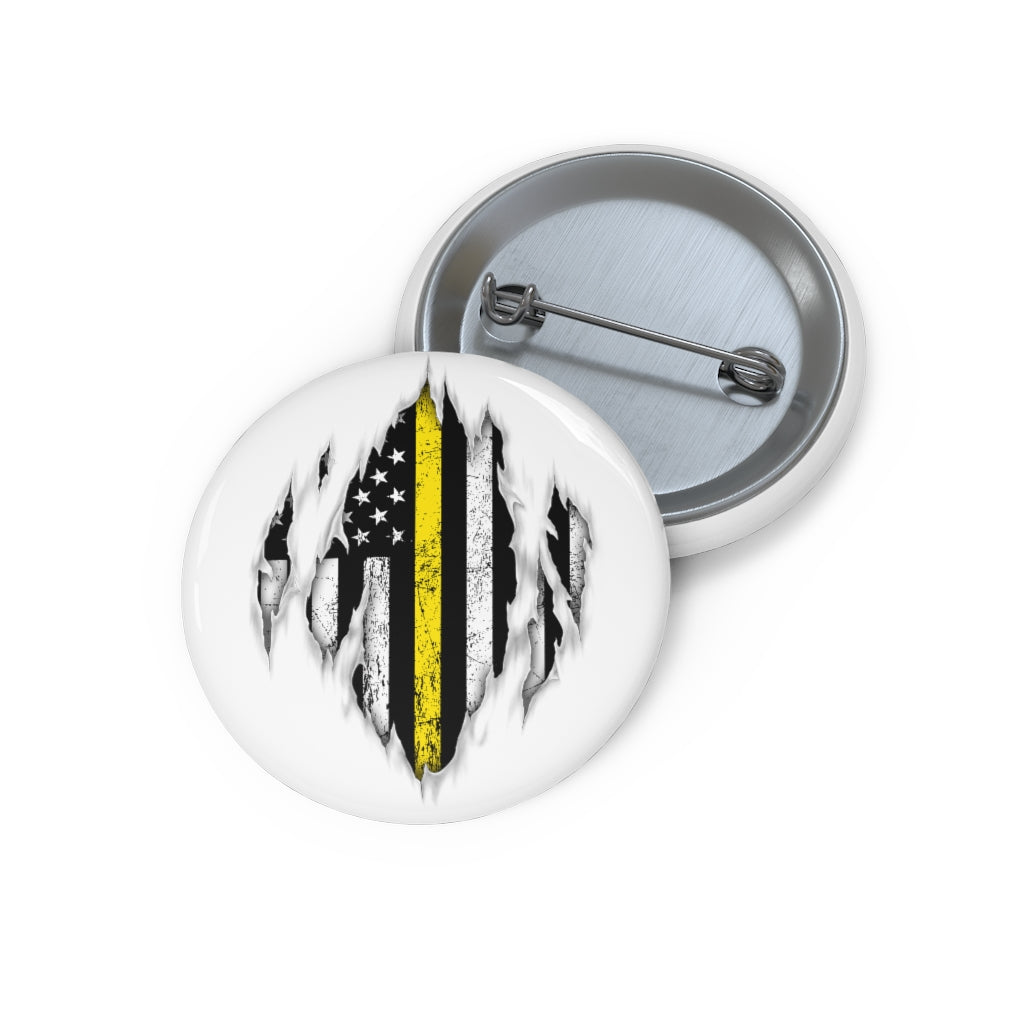 Thin Yellow Line Pin Buttons - view 3