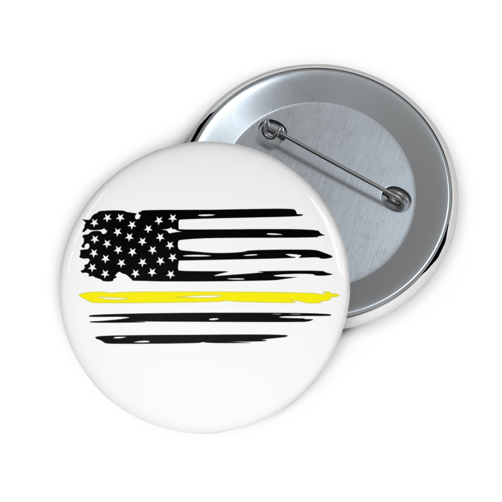 Thin Yellow Line Pin Buttons