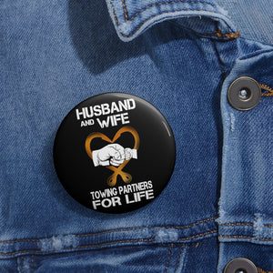 Husband and Wife Pin Buttons