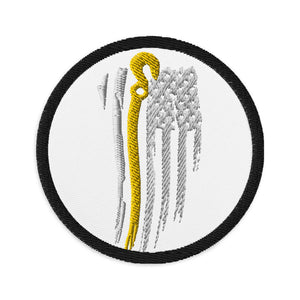 Thin Yellow Line J Hook Embroidered patches