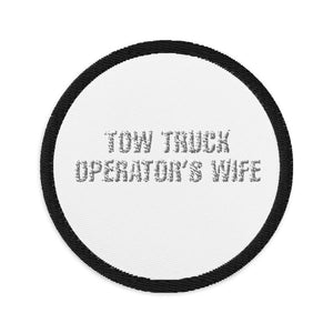 Tow Truck Operator's Wife Embroidered patches