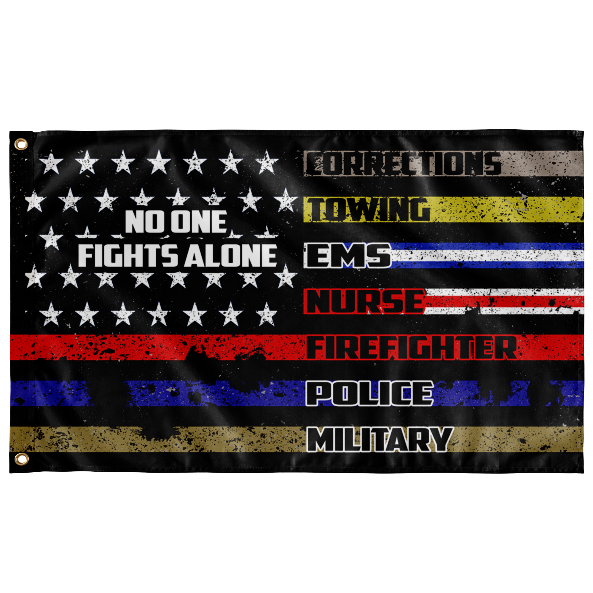 No One Fights Alone Thin Line Usa Flag Proud Job Shirt No One Fights Alone Thin Line Usa Flag Proud Job Shirt