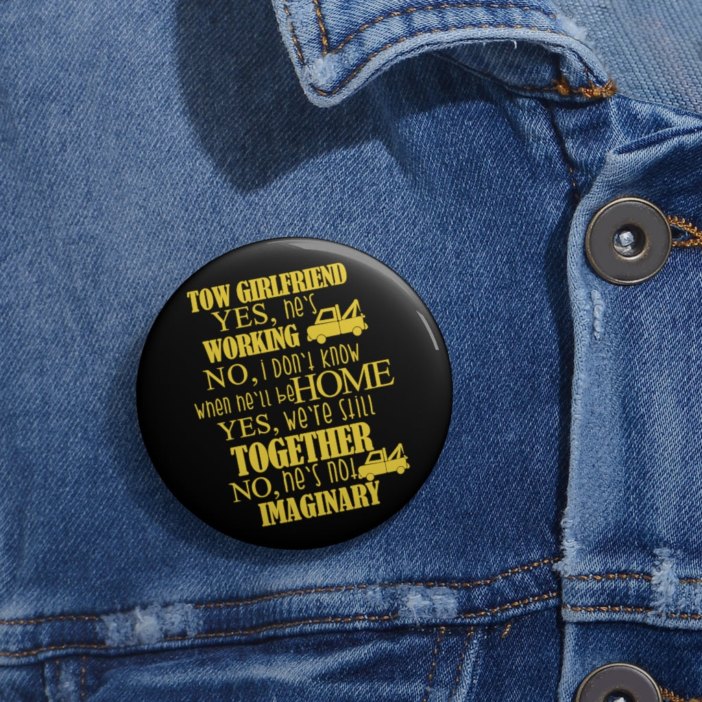 Tow Girlfriend Pin Buttons - view 2