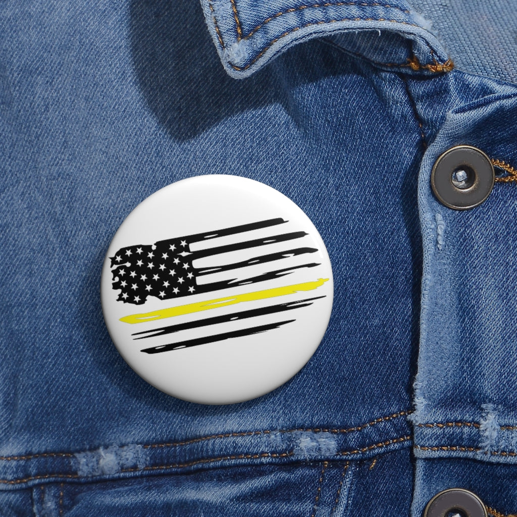 Thin Yellow Line Pin Buttons - view 2
