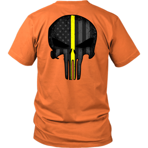 Thin Yellow Line Skull Double Side Shirt