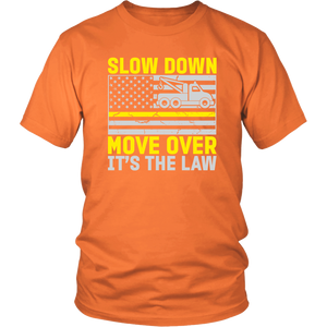 US Flag Thin Yellow Line Tow Truck Driver