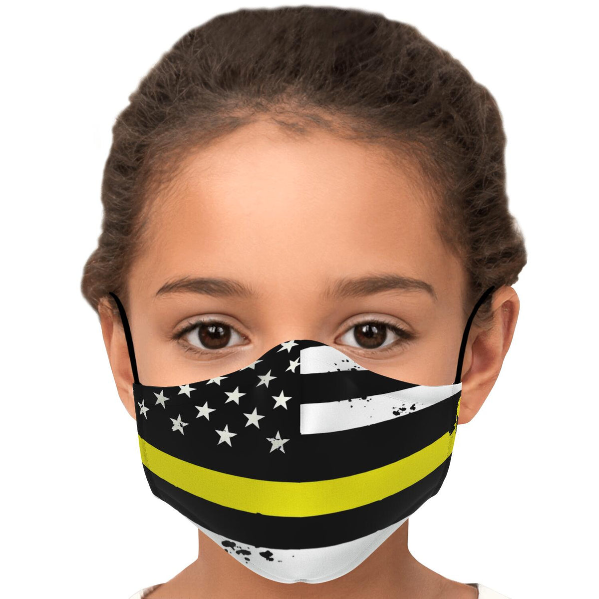 Thin Yellow Line Kids Face Mask - view 2