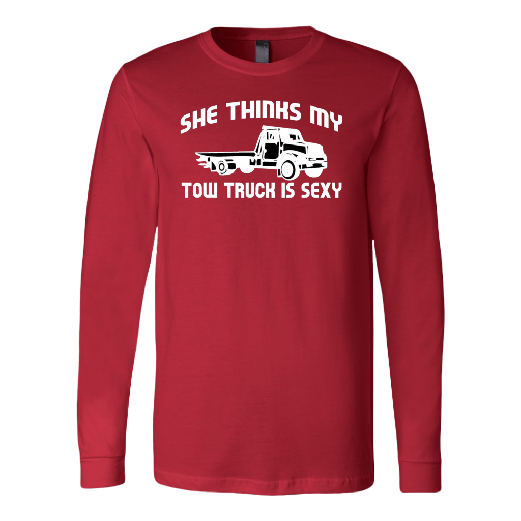 She Thinks My Tow Truck Is Shirt - view 8