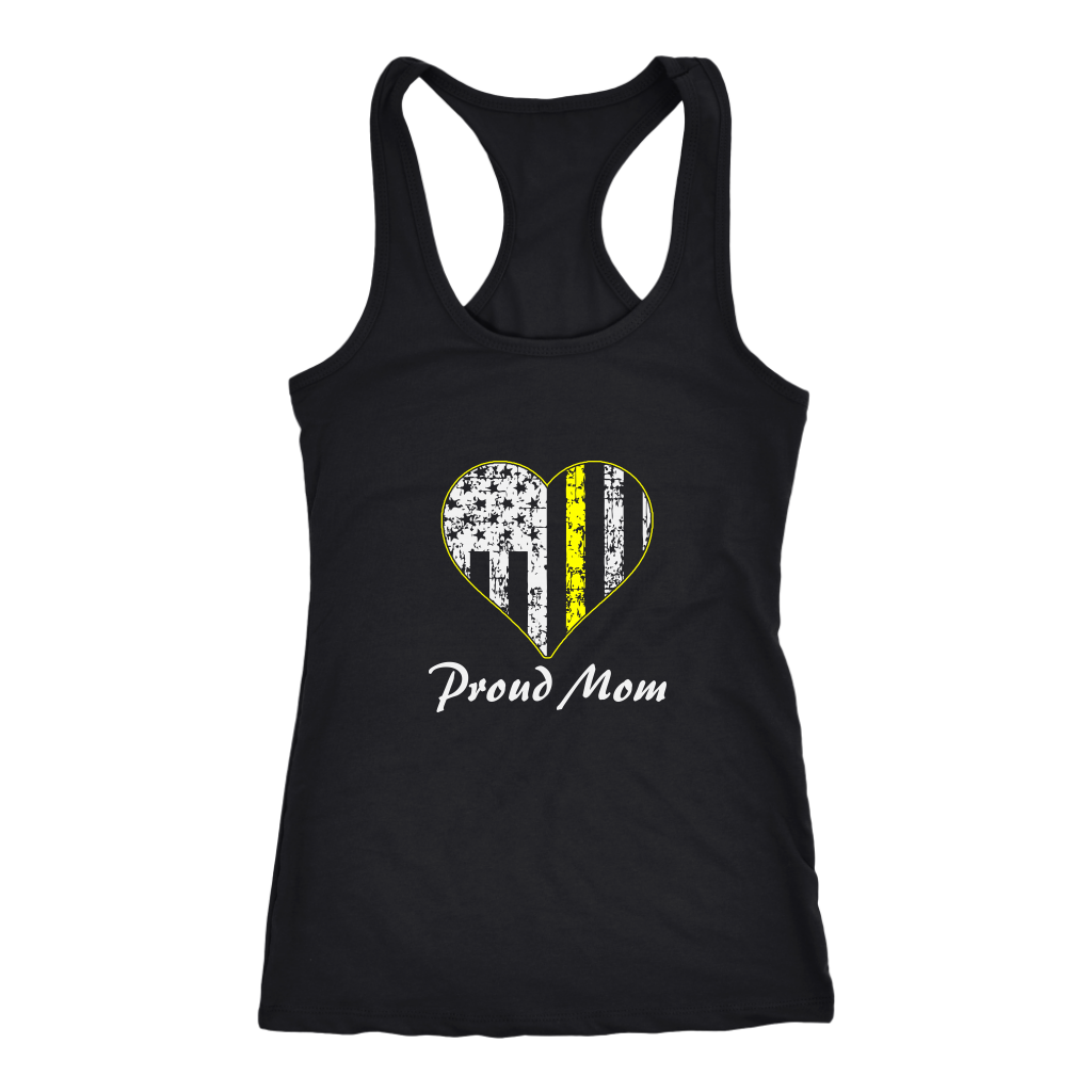 Proud Dispatcher Mom Thin Yellow Line Shirt - view 2