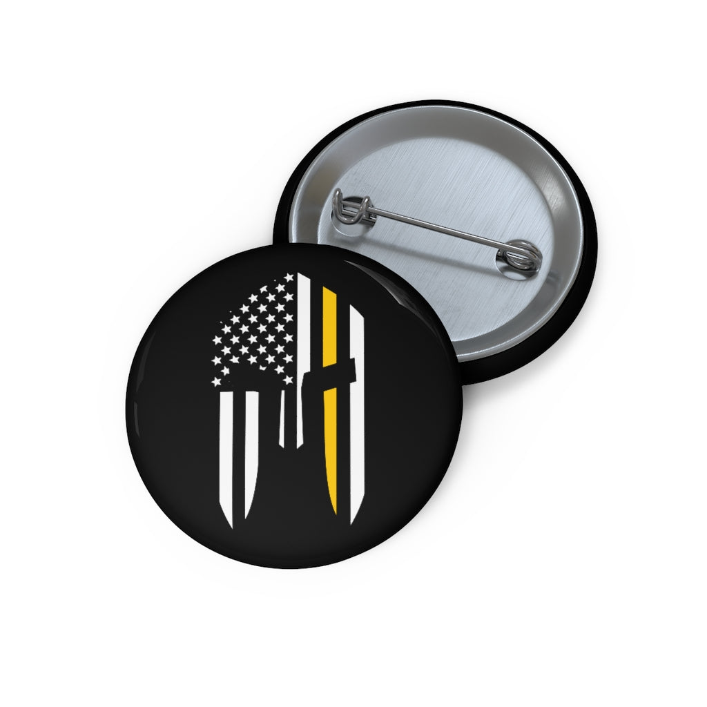 Thin Yellow Line Flag Pin Buttons - view 3
