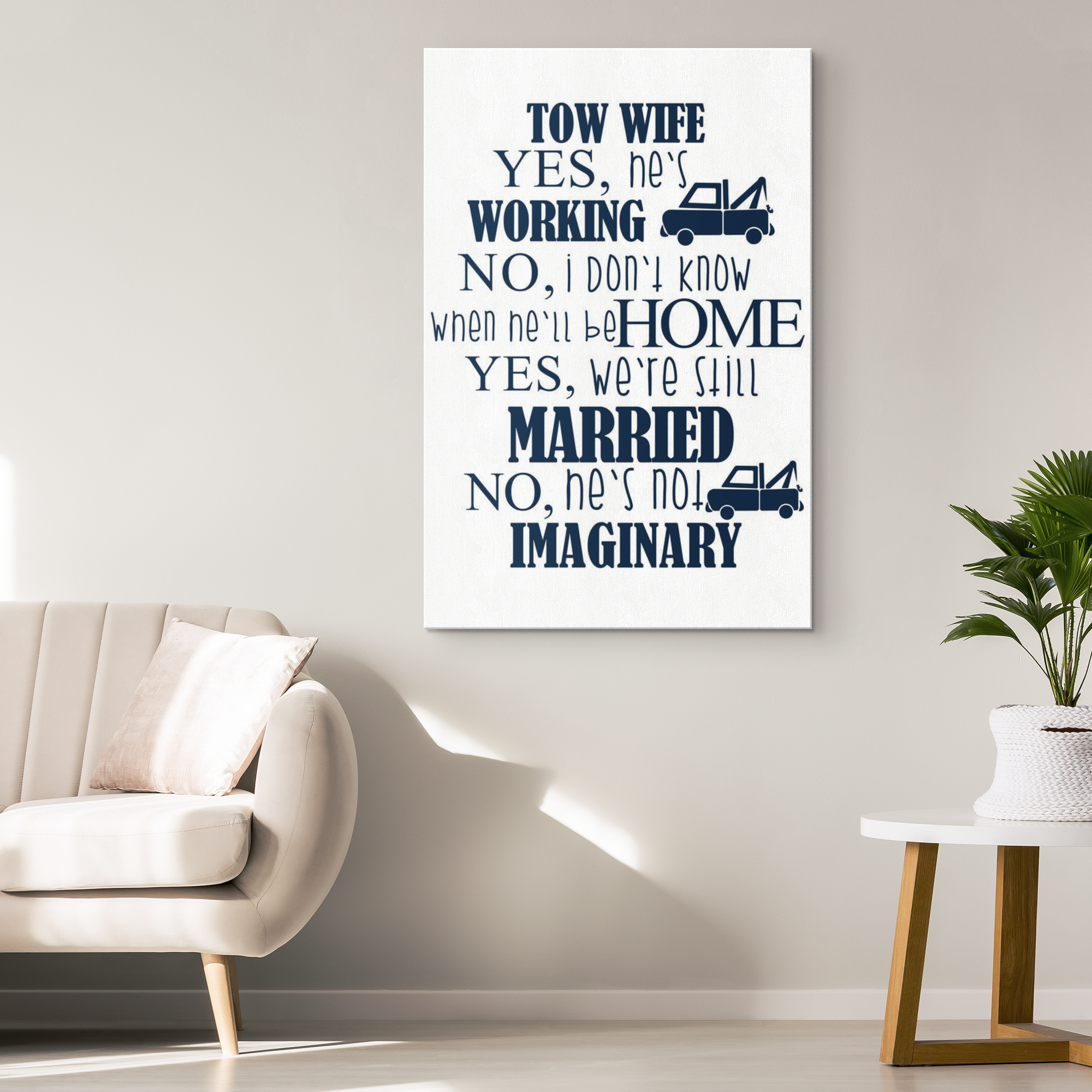 Proud Tow Wife Canvas