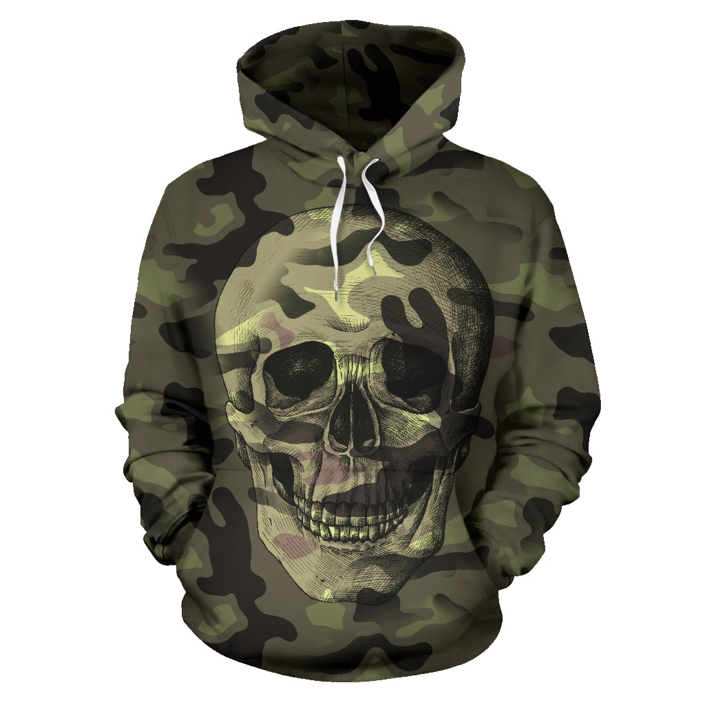 Camo Skull All Over Print Hoodie for Lovers of Skulls and Camouflage