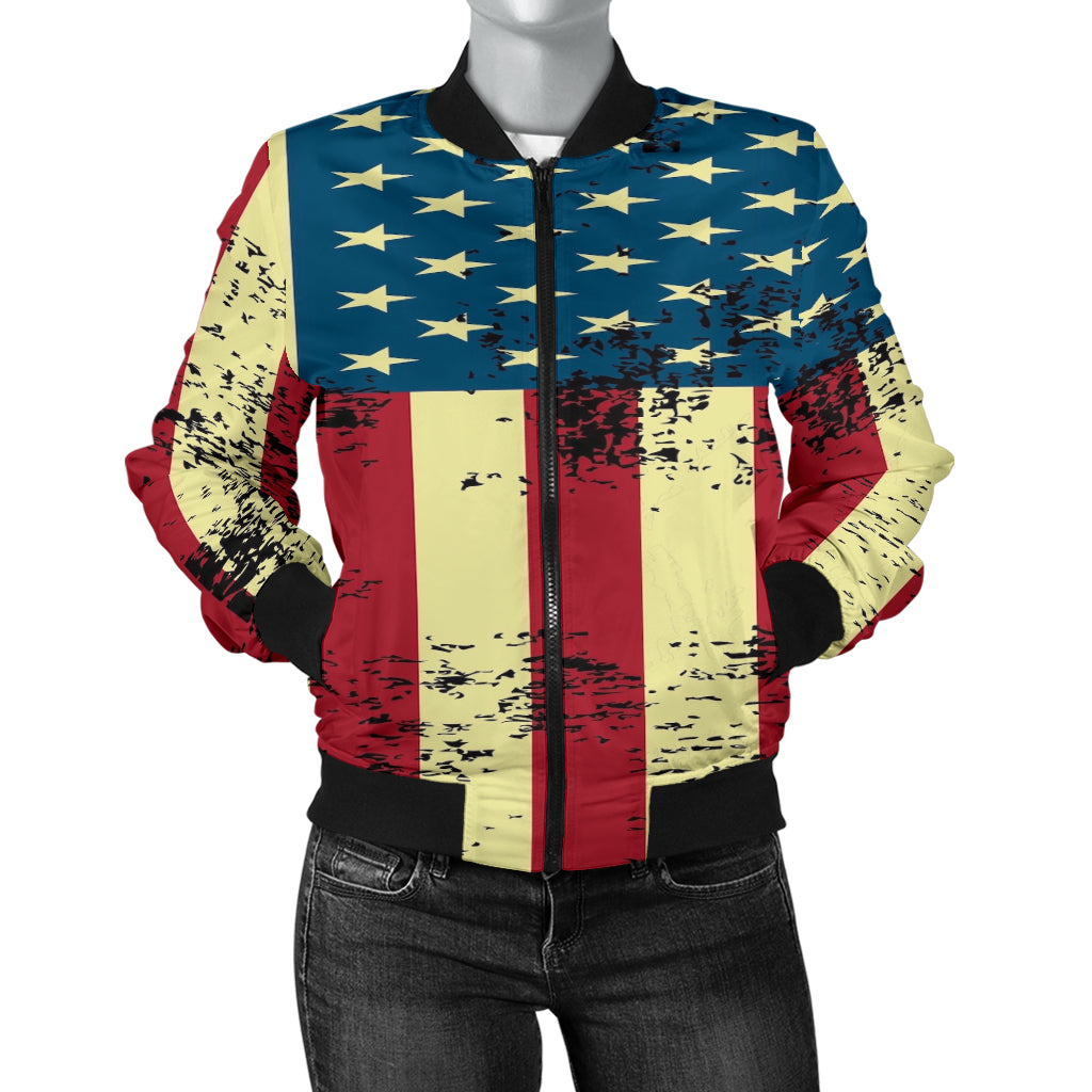 NP American Flag Women's Bomber Jacket