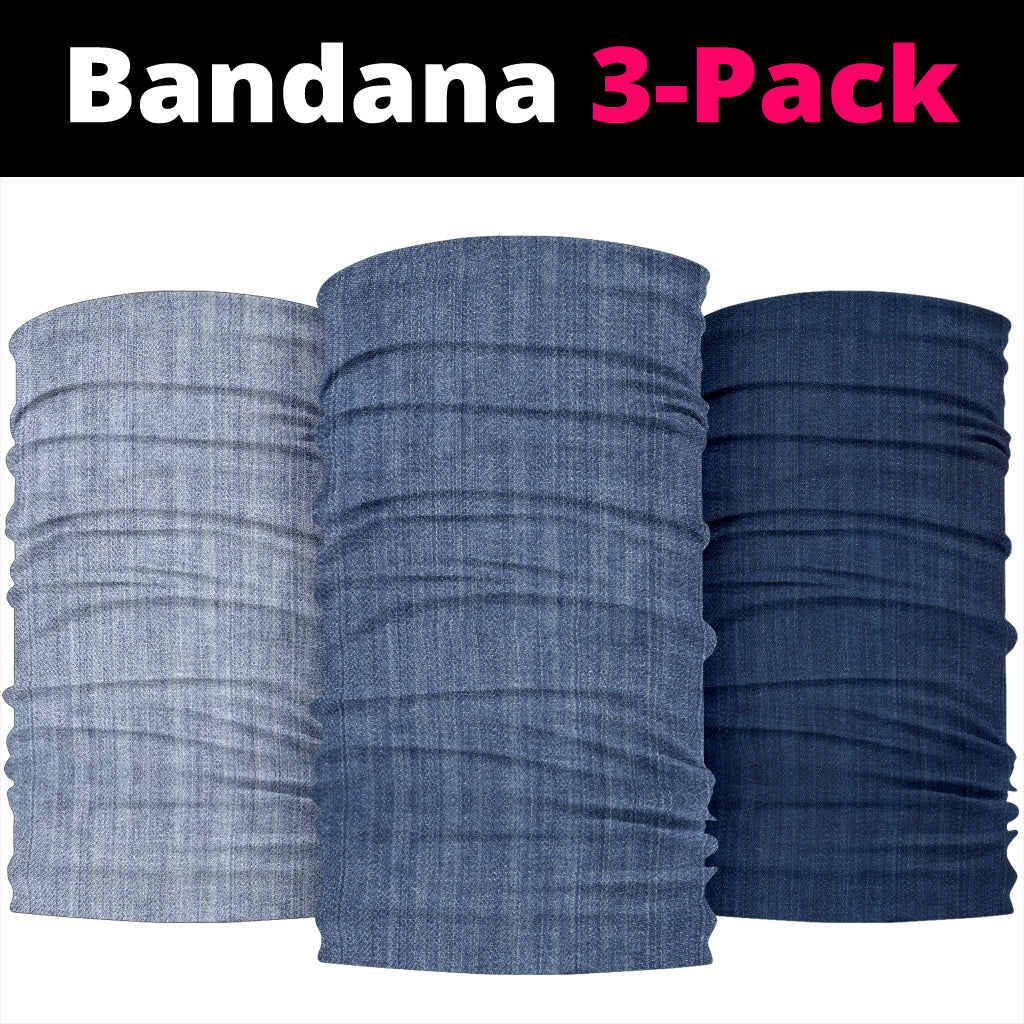 Shades of Denim (Light, Mid, Dark) - Bandana 3 Pack