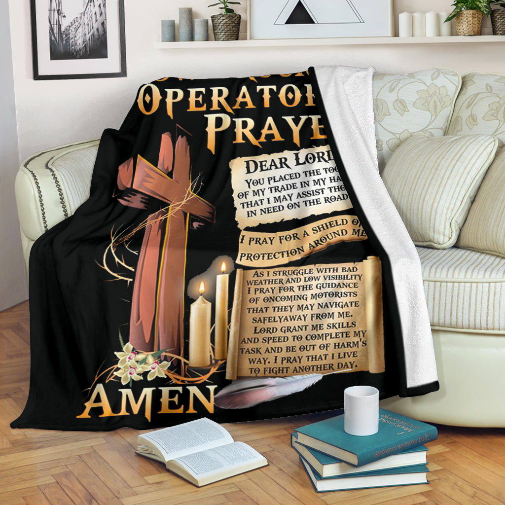 Proud Tow Truck Operator's Prayer Blanket