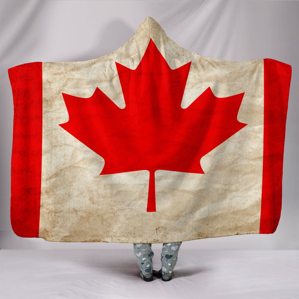 Custom Hoodie Blanket - Canadian Flag