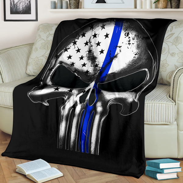 Thin blue line throw blanket sale