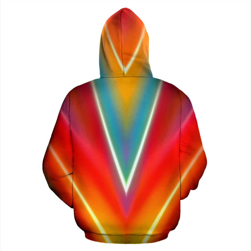 Purple and Blue Abstract Hoodie - view 2