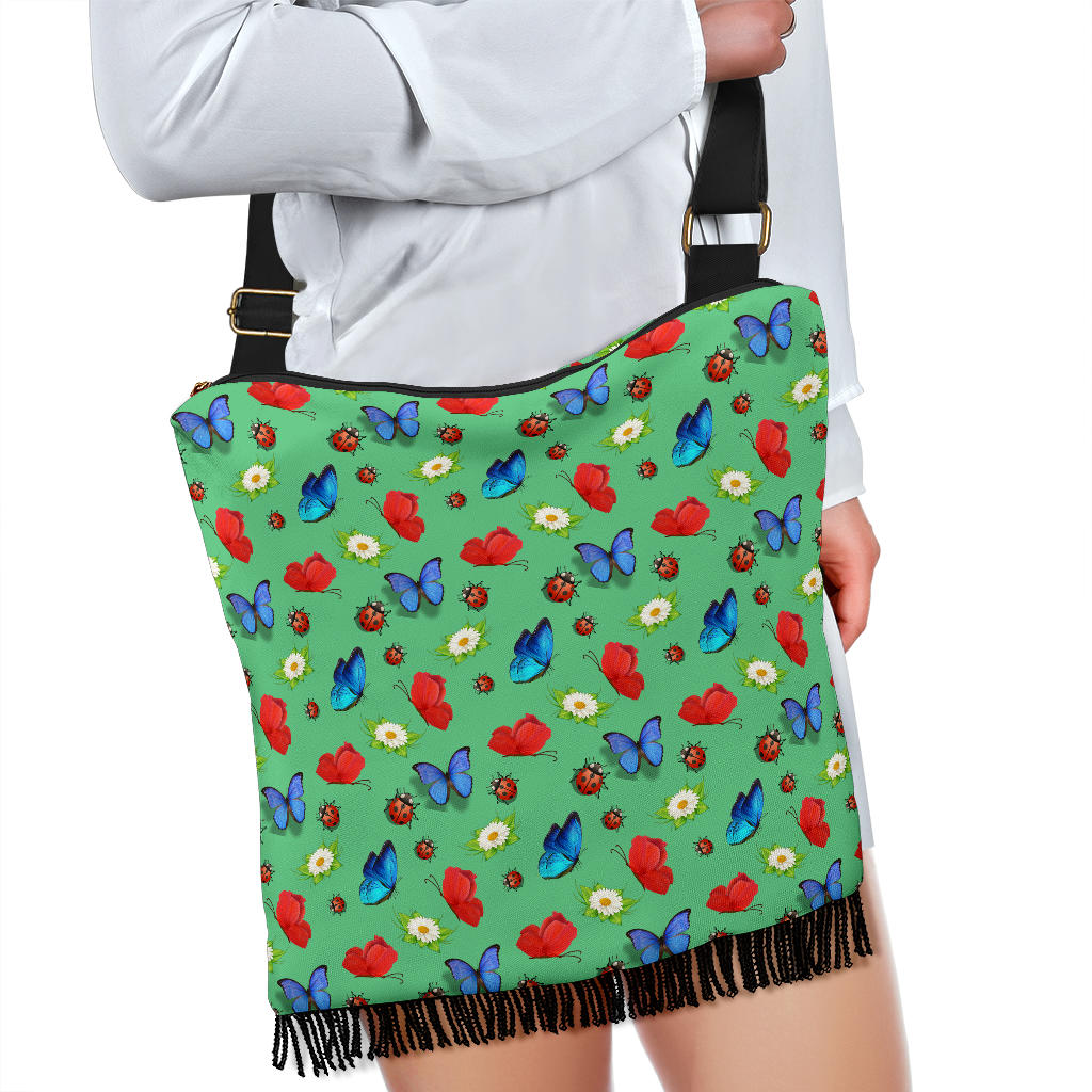 Butterfly Garden Crossbody Boho Handbag - view 2