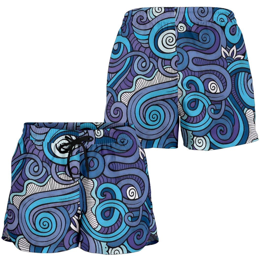 Squiggly Wiggly Blue Shorts - view 2