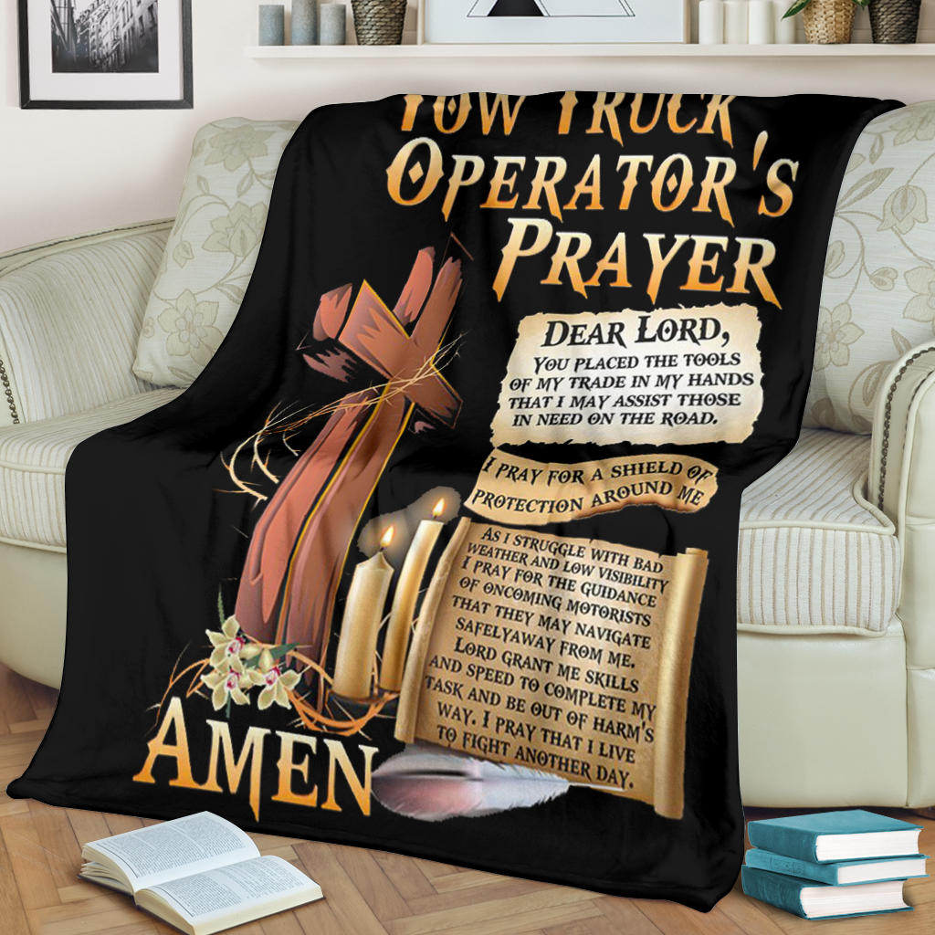 Proud Tow Truck Operator's Prayer Blanket - view 2