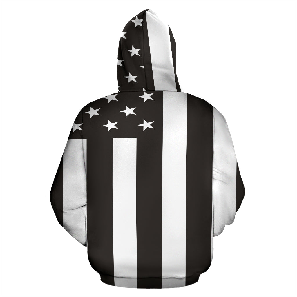 American Flag Black & White - view 2