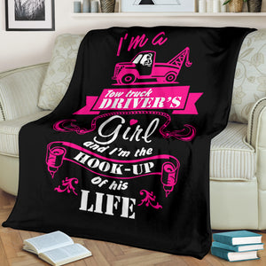 Tow Truck Driver's Girl Blanket