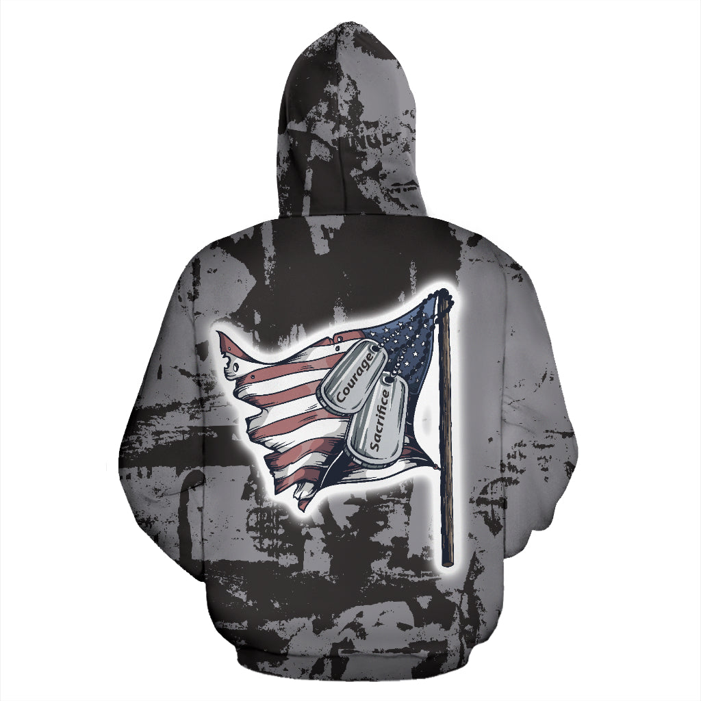 Courage and Sacrifice Zip Up Hoodie - view 2