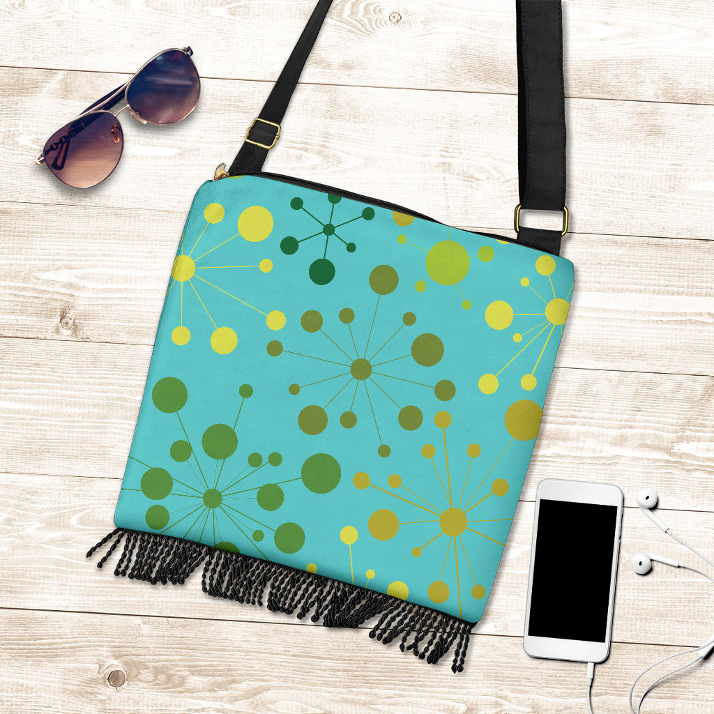 Sparkle Dots Golden Crossbody Boho Handbag - view 3