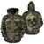 Camo Skull All Over Print Zip Up Hoodie for Lovers of Skulls and Camouflage