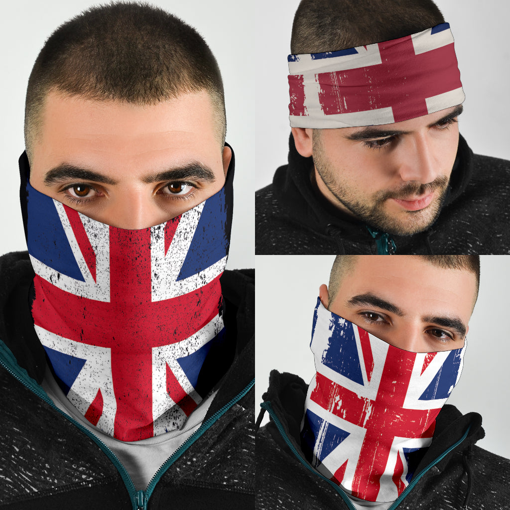 Grunge Union Jacks (Black, White, Grey) - Bandana 3 Pack - view 3