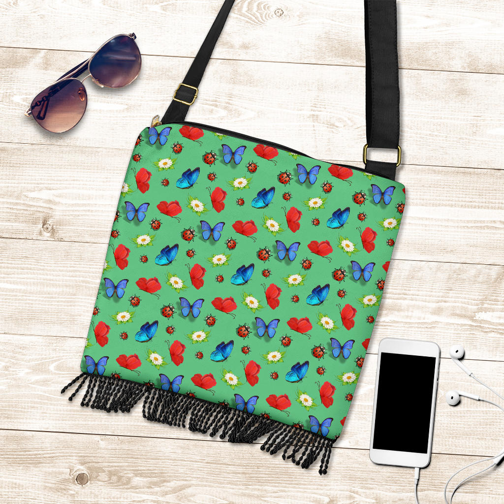 Butterfly Garden Crossbody Boho Handbag - view 3