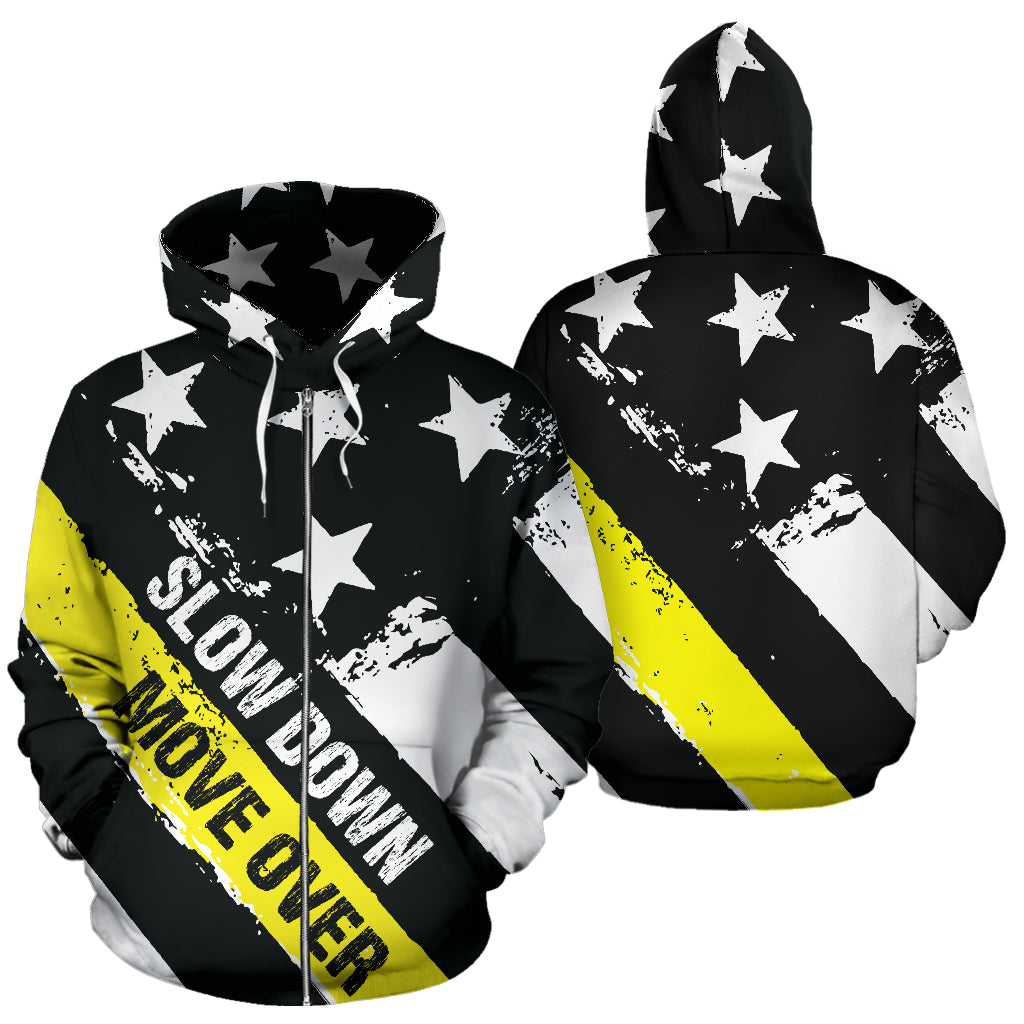 Slow Down Move Over Zip-Up Hoodie - view 3