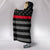Thin Red Line Hooded Blanket
